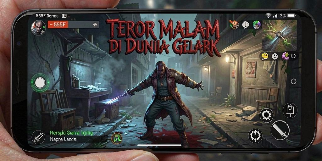 Screenshot menampilkan aksi menegangkan dalam permainan Horror.