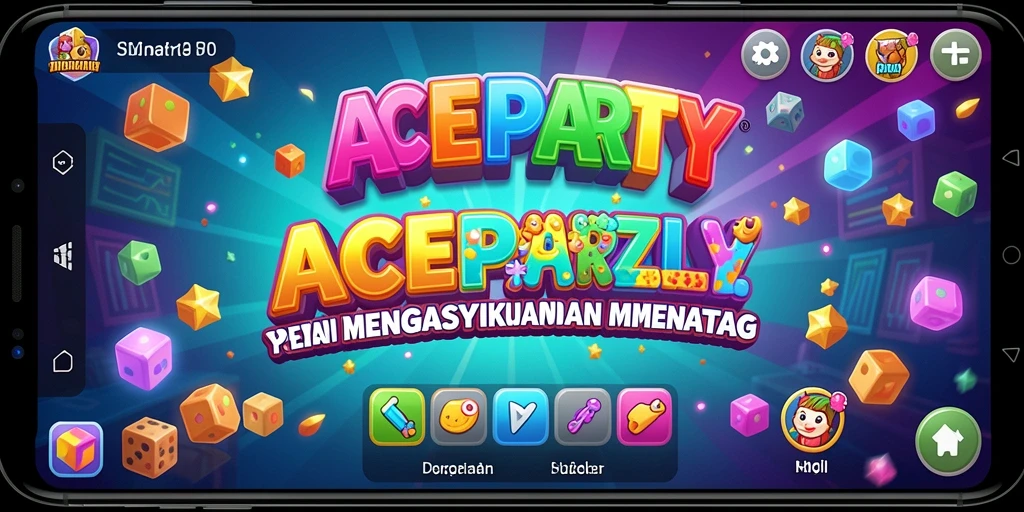 Tampilan gameplay ACEPARTY yang menawan dan menantang.