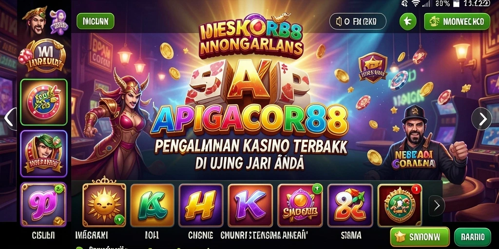 Tampilan menarik dari permainan Kasino APIGACOR88 yang mendebarkan.