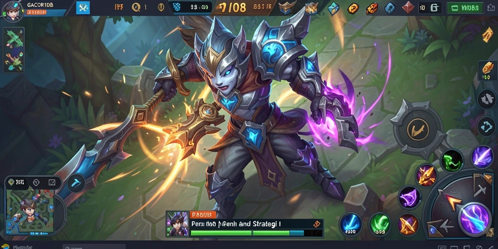 Screenshot gameplay GACOR108 menunjukkan aksi pertarungan seru antara tim.