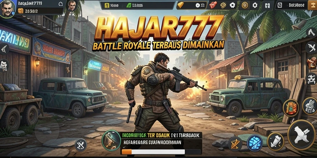 Tampilan menarik dari gameplay Battle Royale HAJAR777 dengan aksi yang mendebarkan.