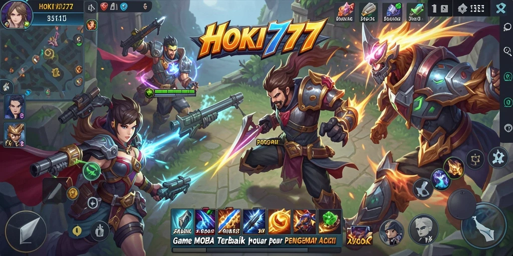 Gameplay seru HOKI777 dengan aksi MOBA yang mendebarkan.