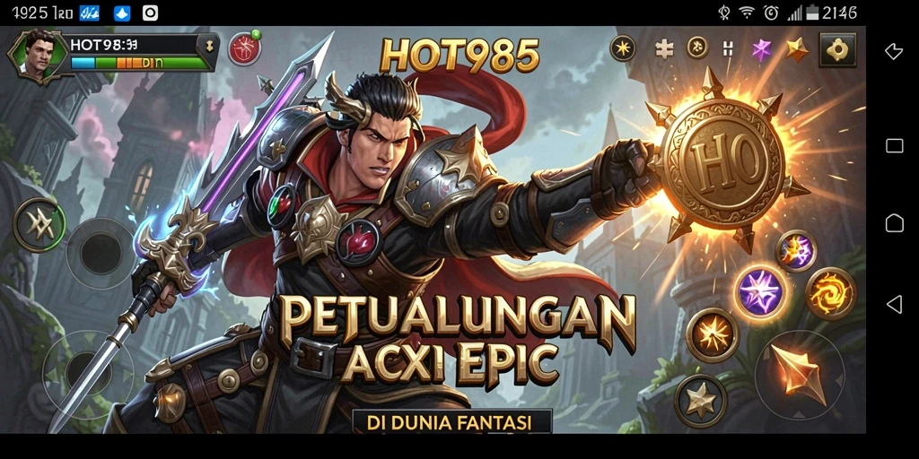 Tangkapan layar gameplay HOT985 yang menampilkan pertempuran epik dalam dunia ARPG.