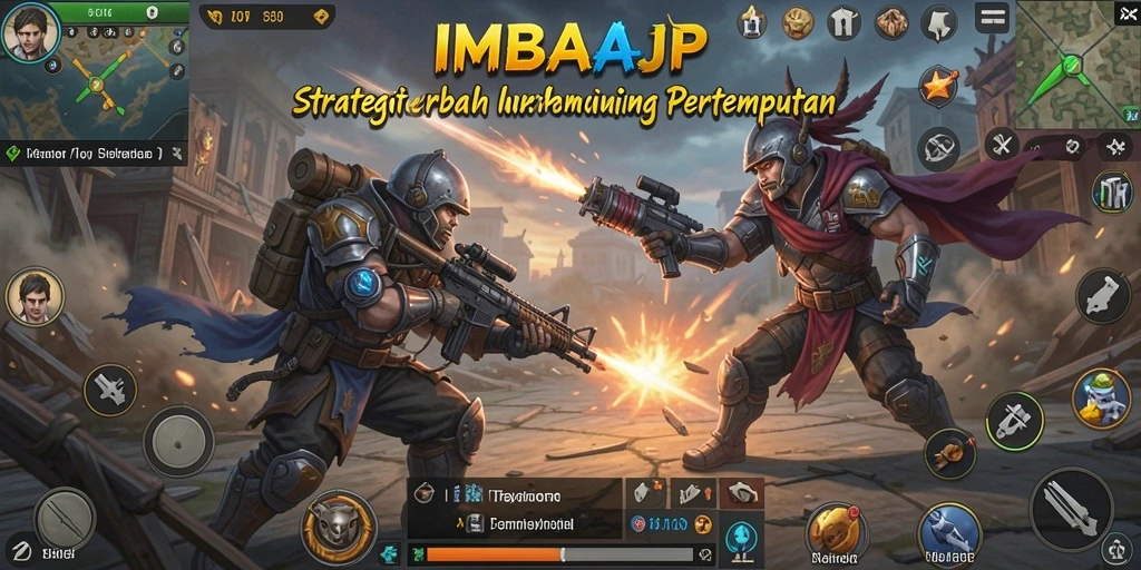 Tangkapan layar utama IMBAJP menunjukkan pertempuran strategis yang mendebarkan.