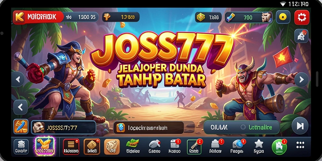 Tangkapan layar gameplay JOSS777 dengan pemandangan luas yang indah.