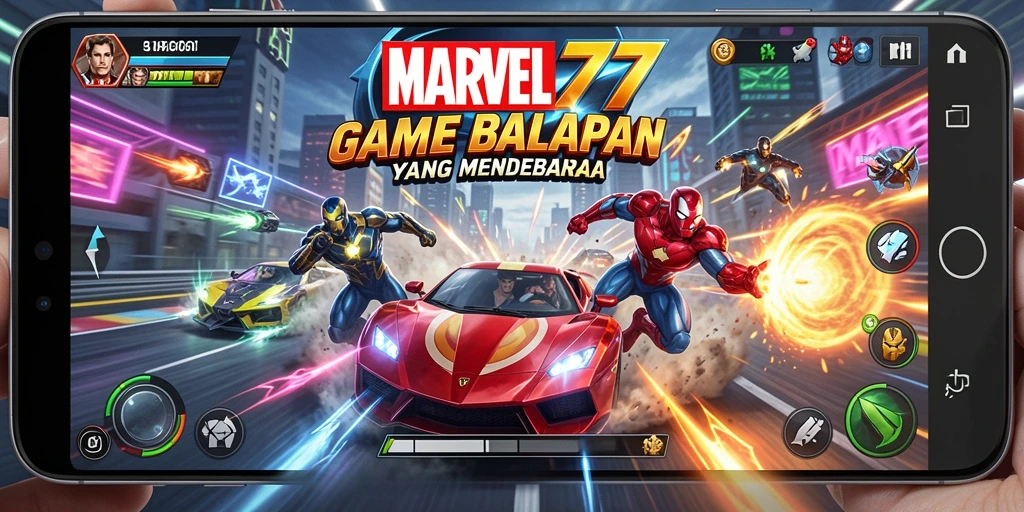 Screenshot utama MARVEL77 menampilkan aksi balapan intens di lintasan menantang.