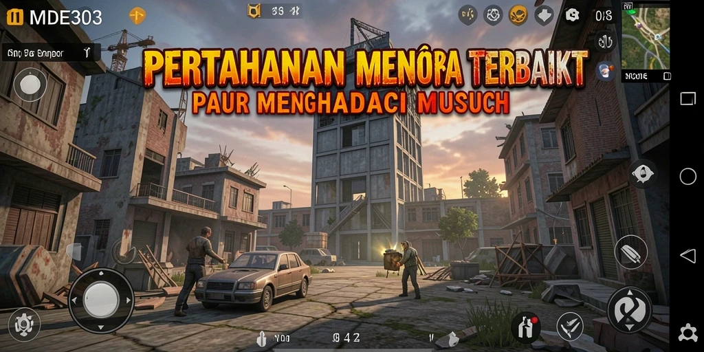 Menampilkan aksi menegangkan dalam permainan Tower Defense MODE303.