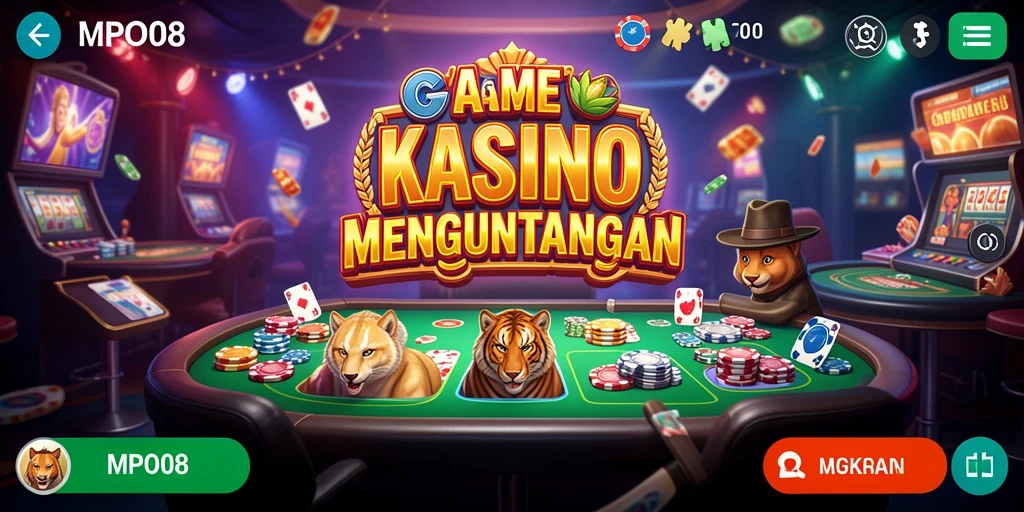 Tampilan menarik gameplay MPO08 yang penuh aksi Kasino.