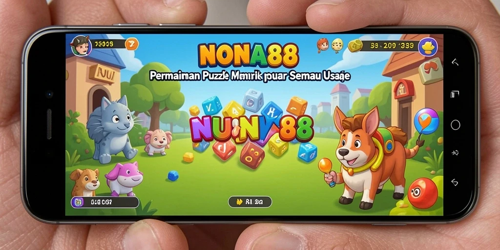 Tampilan gameplay NONA88 yang penuh warna dan menantang.