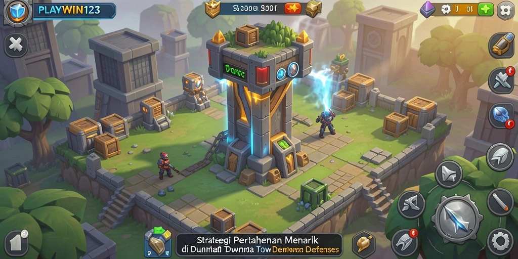 Tampilan gameplay epik dari Tower Defense yang menantang.