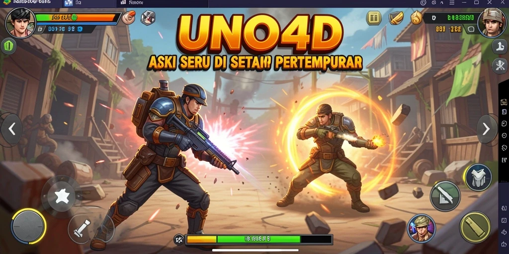 Tampilan aksi seru dalam gameplay <strong>UNO4D</strong> yang mendebarkan.