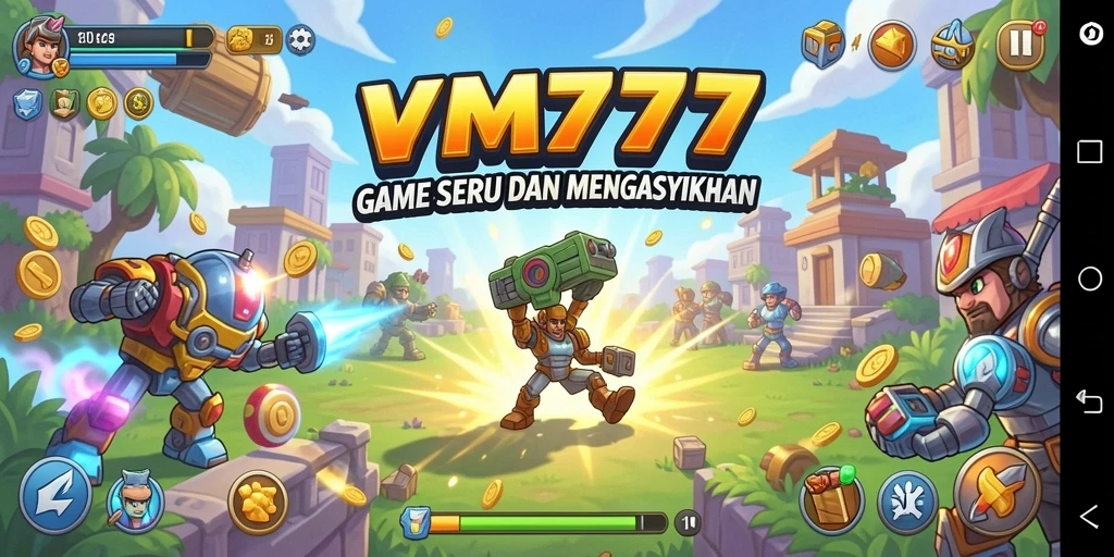 Screenshot menunjukkan gameplay seru dari VM777 yang penuh aksi.